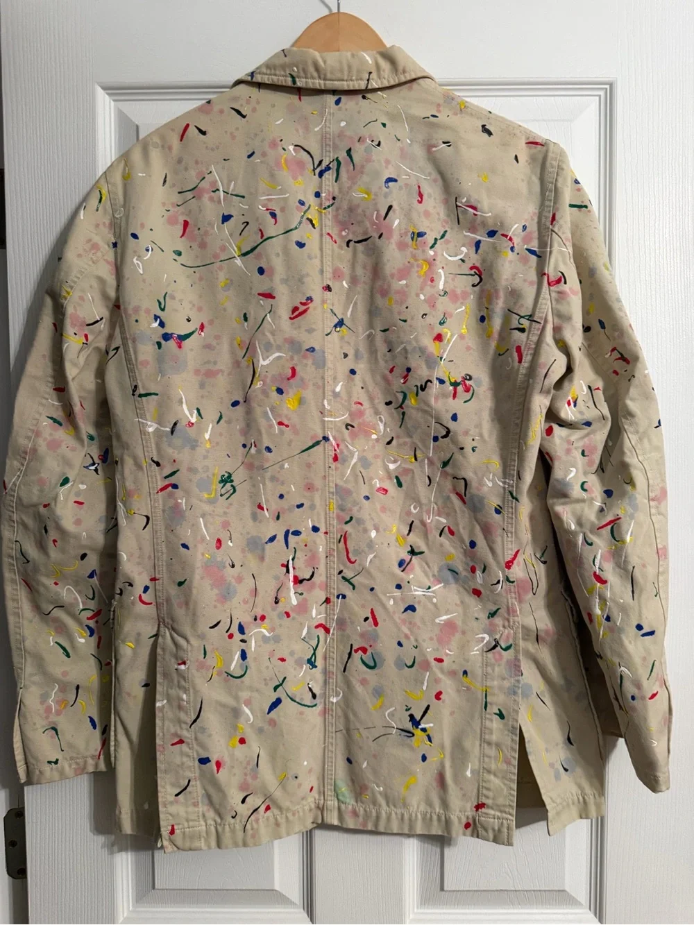 Brooks Brothers Beige Paint-Splatter Casual Blazer M